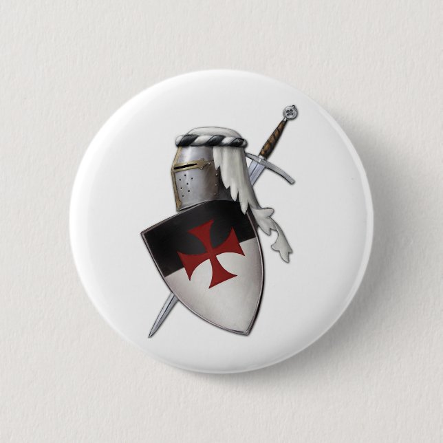 Knights Templar shield Pinback Button (Front)