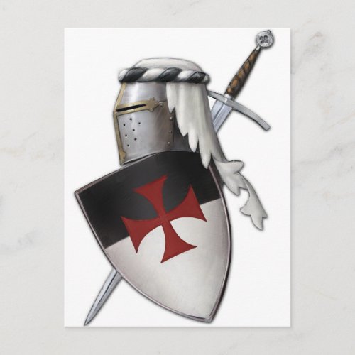 Knights Templar shield Postcard