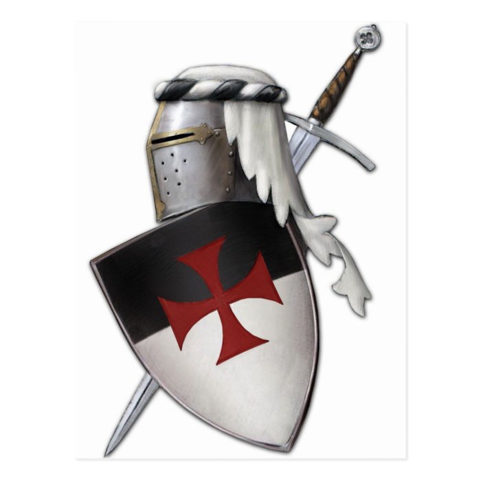 Knights Templar shield Postcard