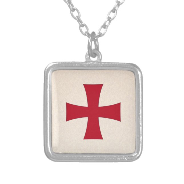 KNIGHTS TEMPLAR SILVER PLATED NECKLACE (Front)