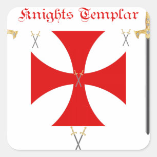 Knights Templar Square Sticker