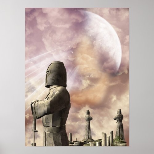 Knights Templar Statues Poster