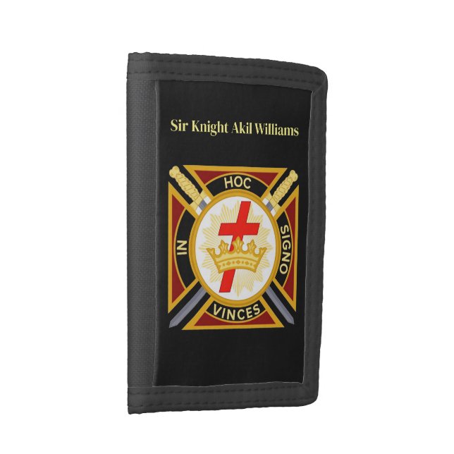 Knights Templar Trifold Wallet (Side)