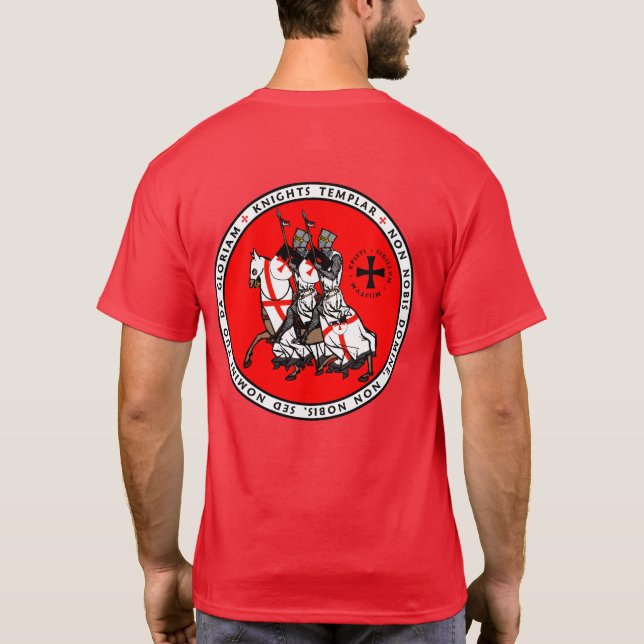 Knights Templar Two Knights Seal Shirt V1 (Back)
