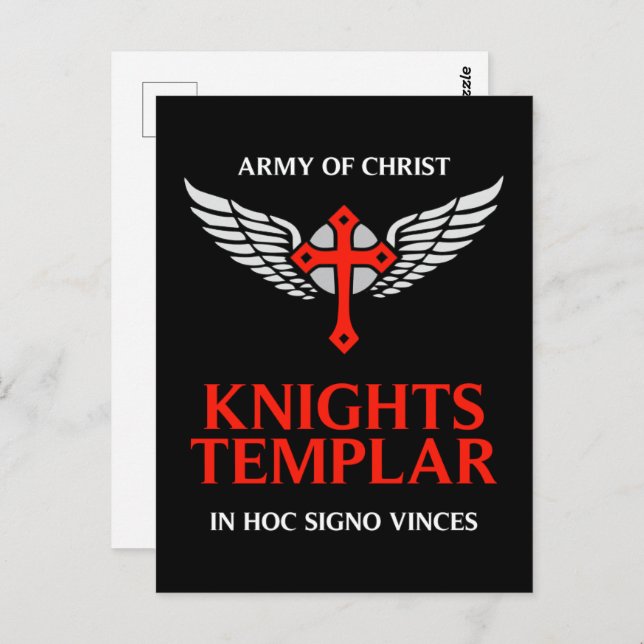 Knights Templar Unique Custom Designed Insignia Postcard (Front/Back)