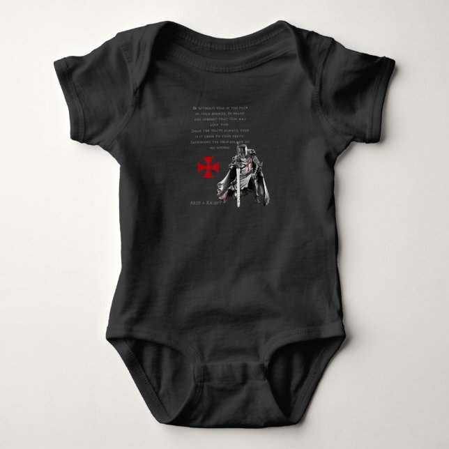 Knights Templar Warrior For Jesus And God Bible Fo Baby Bodysuit (Front)