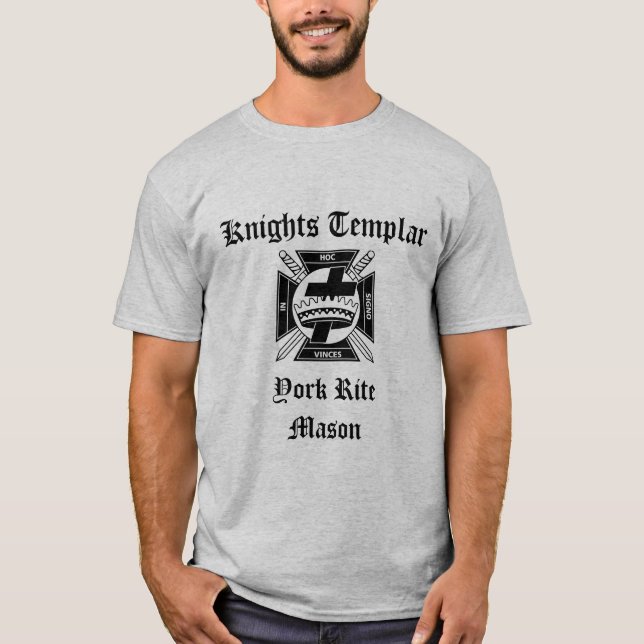 Knights Templar, York Rite Mason T-Shirt (Front)