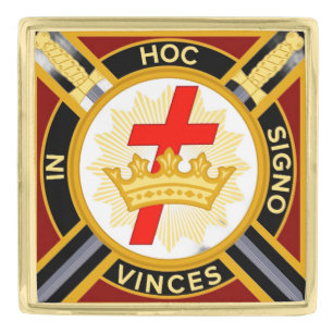 Knights Templars Gold Finish Lapel Pin