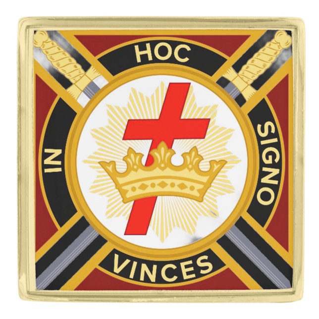 Knights Templars Gold Finish Lapel Pin (Front)