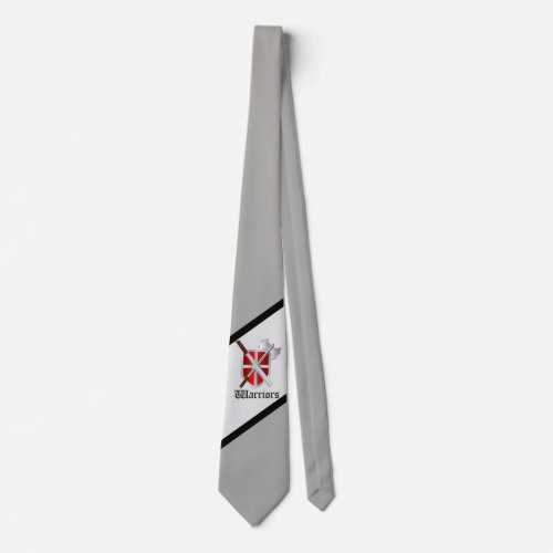 Knights Vikings Warriors Mascot  Football Necktie