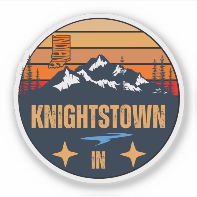 Knightstown, Indiana Sticker (Front)