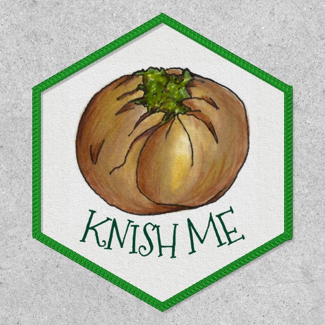 KNISH (Kiss) Me Spinach Knishes Jewish Deli Foodie Patch (Front)