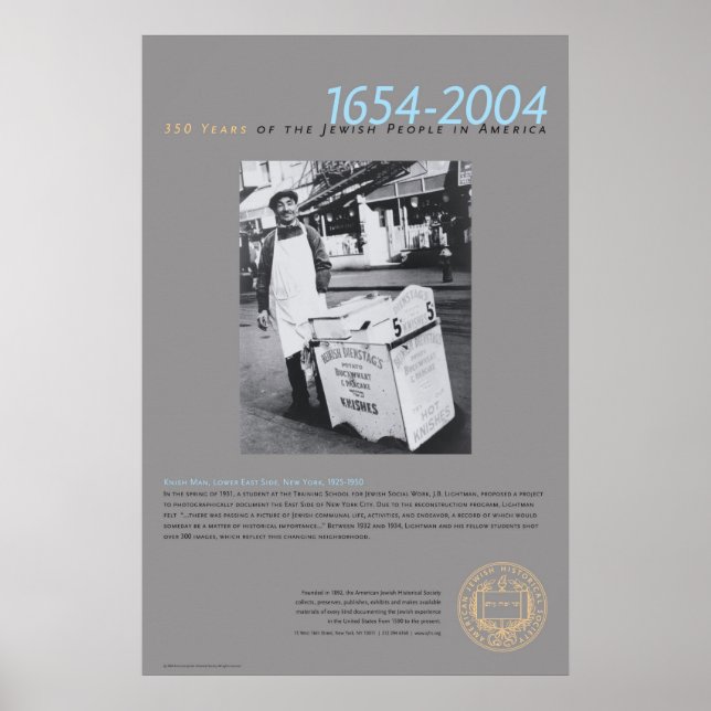 Knish Man Lower East Side New York 1925-1950 Poster (Front)