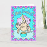 KNISHES Hanukkah Card<br><div class="desc">Hanukkah party animal indulges in one of his favorite dishes while bringing us his well wishes in this sentimental and "tasteful" Hanukkah greeting.</div>