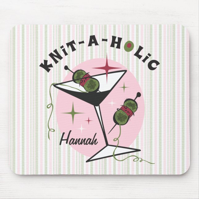 Knit-A-Holic Mouse Pad (Front)