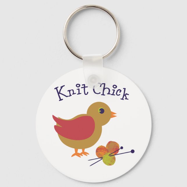 Knit Chick Keychain (Front)