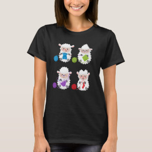 Knit Crochet Knitter Gift Crocheting Sheep Knittin T-Shirt