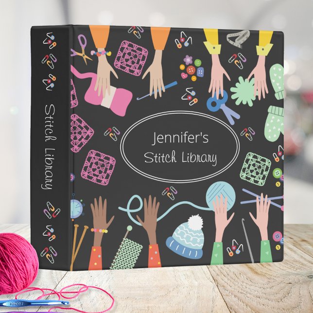 Knit & Crochet Pattern Organizer  3 Ring Binder (Creator Uploaded)