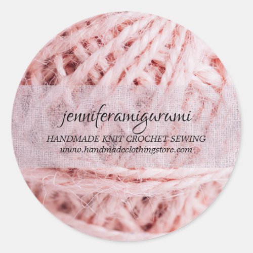 Knit Crochet Yarn Amigurumi Maker Classic Round Sticker
