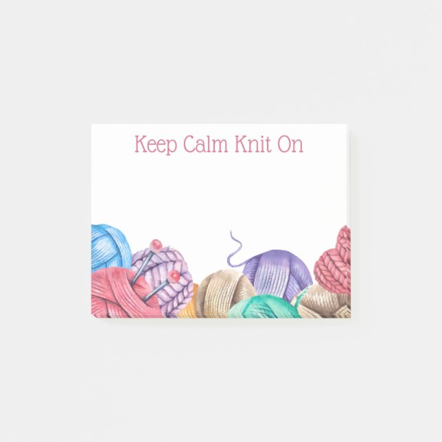 Knit Crochet Yarn Post-It Notes (Front)