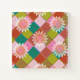 knit Daisy green pink Notebook