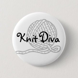 Knit Diva Pinback Button