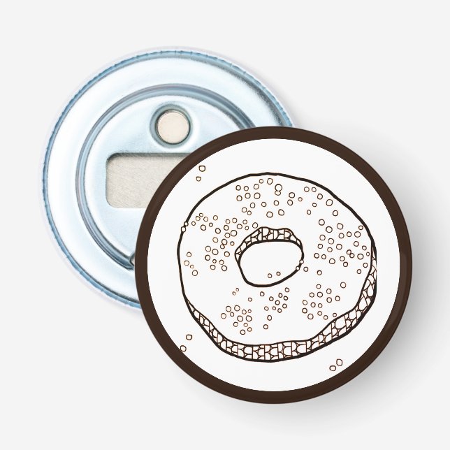 KNIT DONUT Button Bottle Opener (Front)