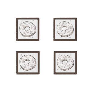 KNIT DONUT Primed Marble Stone Magnets (set of 4)