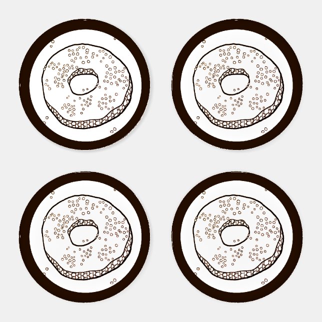 KNIT DONUT Round Acrylic Coasters (Set)