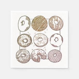 KNIT DONUTS Standard Cocktail Paper Napkins