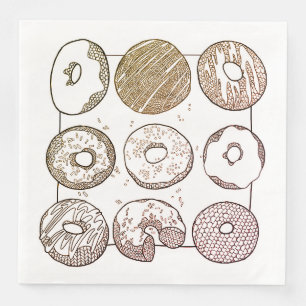 KNIT DONUTS Standard Dinner Paper Napkins