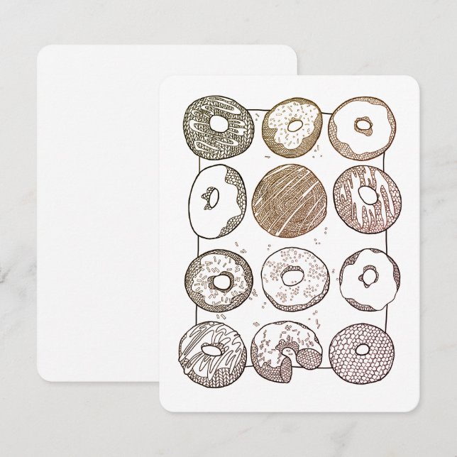 KNIT DOZEN DONUTS 4.25x5.5 Flat Card (Front/Back)