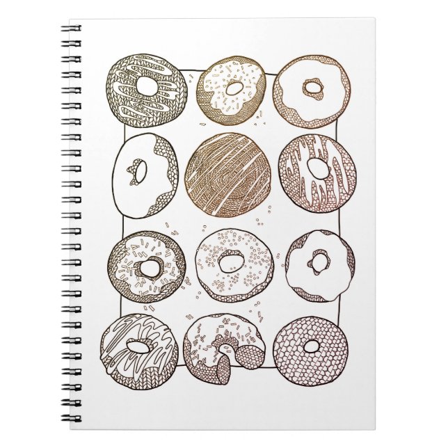 KNIT DOZEN DONUTS Spiral Notebook  (Front)