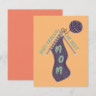 Knit-erally the Best Mom Note Card