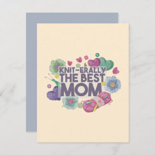 Knit-erally the Best Mom Note Card