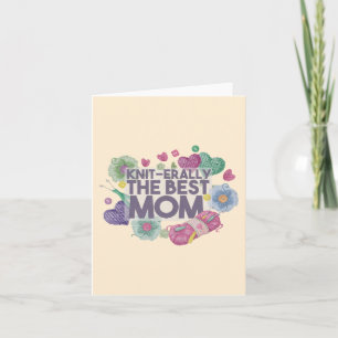 Knit-erally the Best Mom Note Card