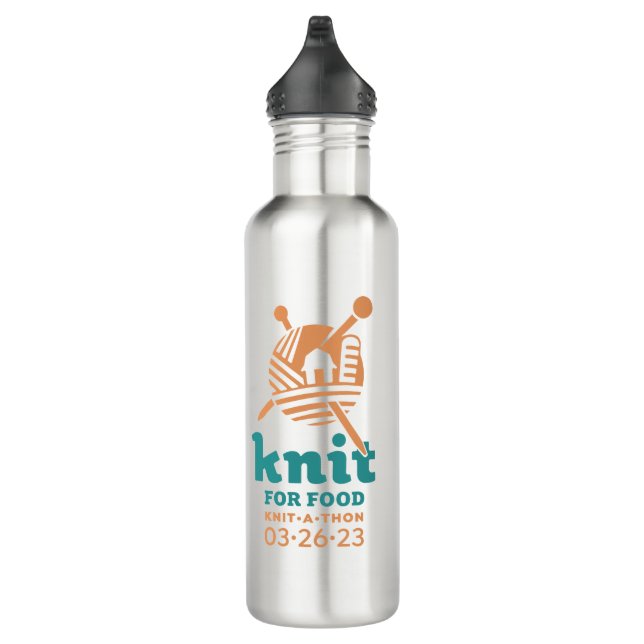 Knit for Food Water Bottle (Right)