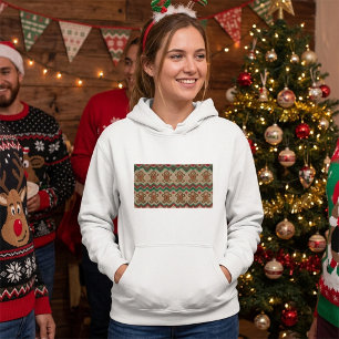 Knit Gingerbread Man Christmas Pattern Hoodie