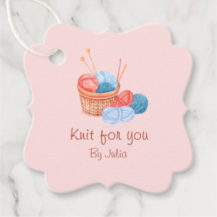 Knit Handmade Hang Tag Pink