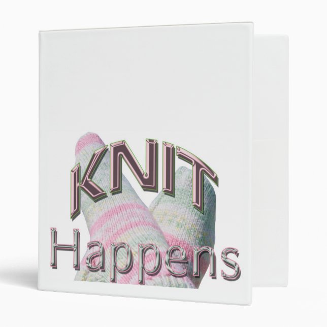 Knit Happens 3 Ring Binder (Front/Inside)