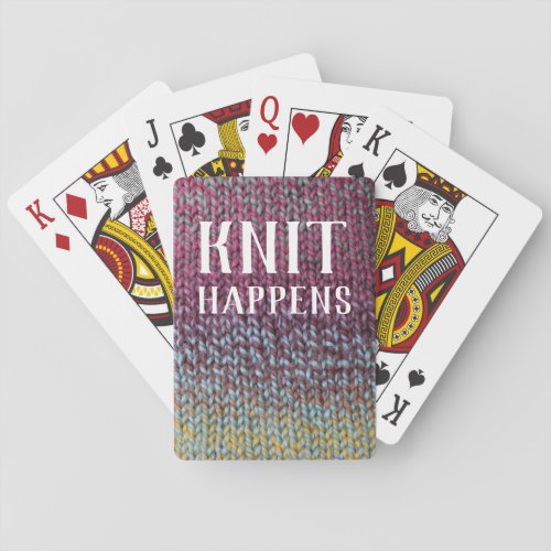 Knit Happens Bohemian Knitting Poker Cards