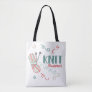 Knit Happens Funny Pun w. Multi-Color Ball of Yarn Tote Bag