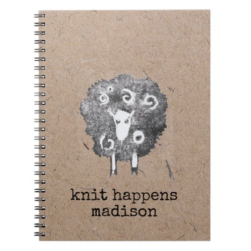 Knit Happens Personalized Knitting Notebook