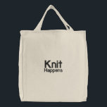 Knit Happens Tote Bag<br><div class="desc">The perfect gift for any knitter! Big a roomy for those large projects.</div>