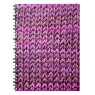 Knit Harmony: Purple Stripe Texture Notebook