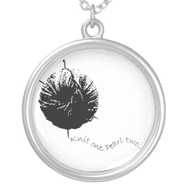 Knit it Up Silver Plated Necklace (Front)