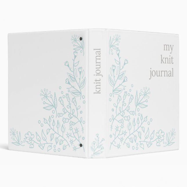 Knit Journal 3 Ring Binder (Background)