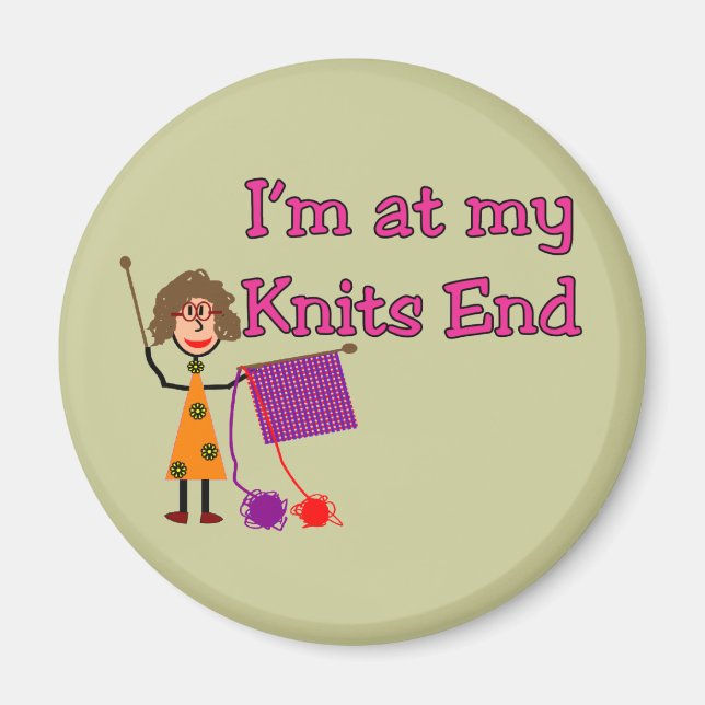 Knit Lovers Gifts Magnet (Front)