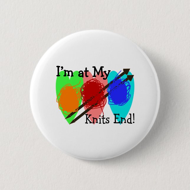 Knit Lovers Gifts Pinback Button (Front)