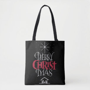  Knit Merry Christian Christmas Jesus Christ God Tote Bag